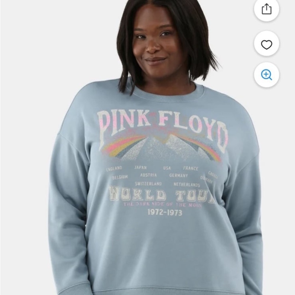 Pink Floyd graphic sweatshirt made from a blend‎ of polyester size 1X